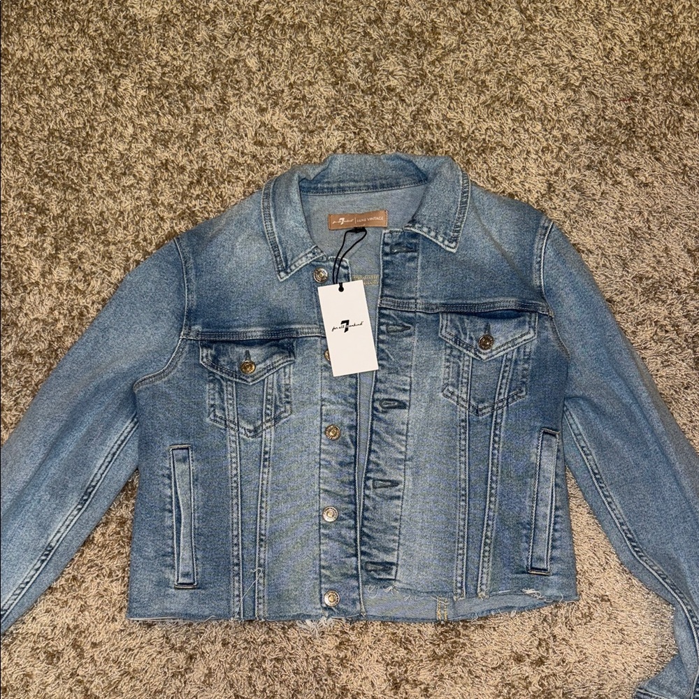 7 For All Mankind Light Blue Jean Jacket